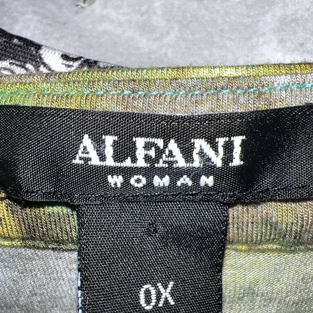 Alfani‎ woman beaded green short sleeve top size 0 X - Picture 6 of 8